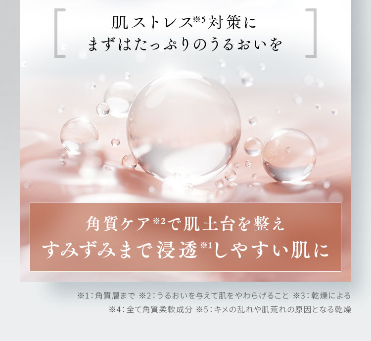 角質ケア※2で肌土台を整えすみずみまで浸透※1しやすい肌に
