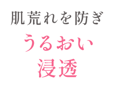 肌荒れを防ぎうるおい浸透